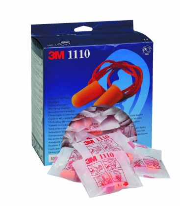 3M Corded Earplugs, Hearing Conservation 1110